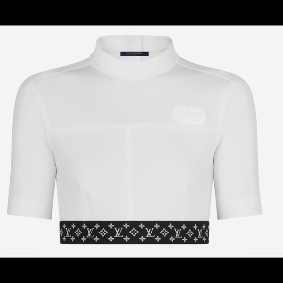 Louis Vuitton Tops - Louis Vuitton Monogram Waistband Sporty Crop Top White 1A8KV9 Size 40/L/US 8 NWT